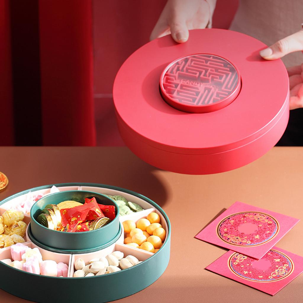 New Year Fruit Snack Candy Storage Box Tray Storage Container Box with Lid New Year Fruit Snack Candy Storage Box Tray Storage Container Box with Lid
