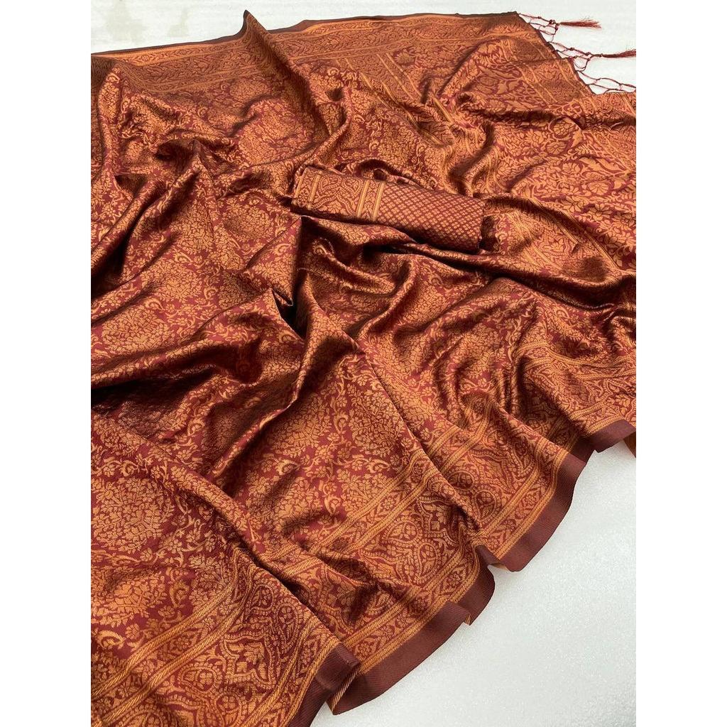 This Beautiful Saree Is Elegantly Decorated with Gorgeous Solid Jacquard Weave That Gives a Perfect Look To the Outfit.