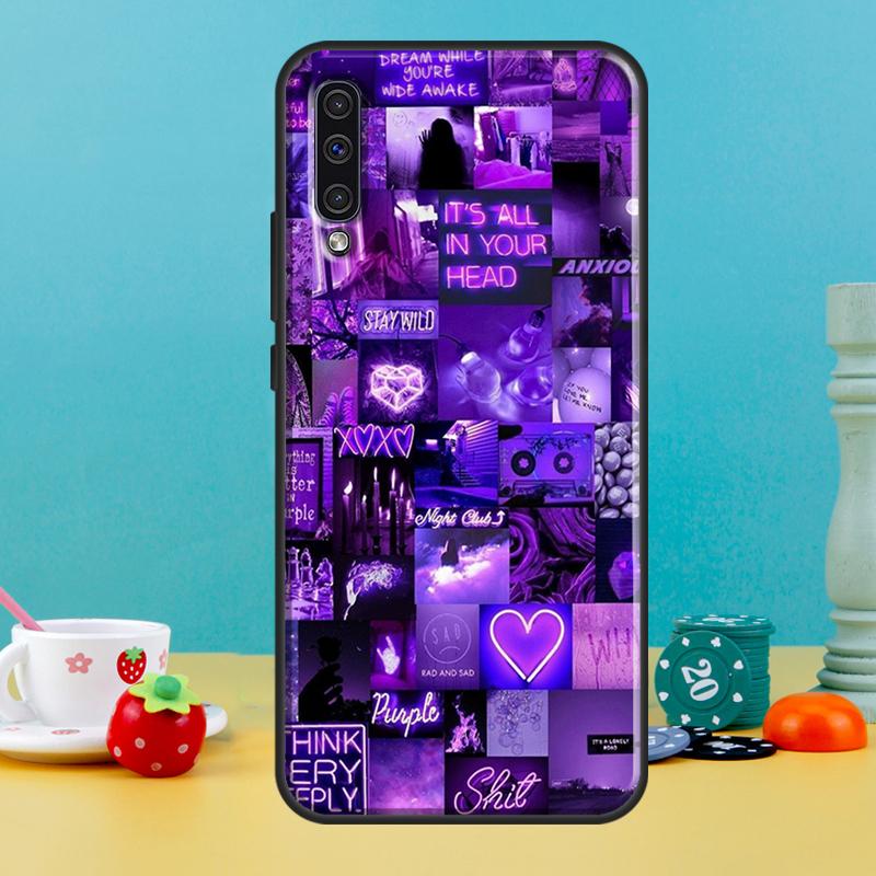 Purple aesthetic Case For Samsung Galaxy A15 A55 A35 A53 A33 A13 A36 A56 A26 A16 A22 A32 A52 A54 A34 A05 A06