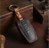 Kinotaka Echte Leder Smart Key Hülle für Mitsubishi New Outlander PHEV, 2022 gn0w Schlüsselanhänger (Schwarz)
