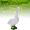 Garden Goose Statue Resin Lifelike Large Size White Goose Sculpture Ornament for Pool Yard Outdoor Decor
