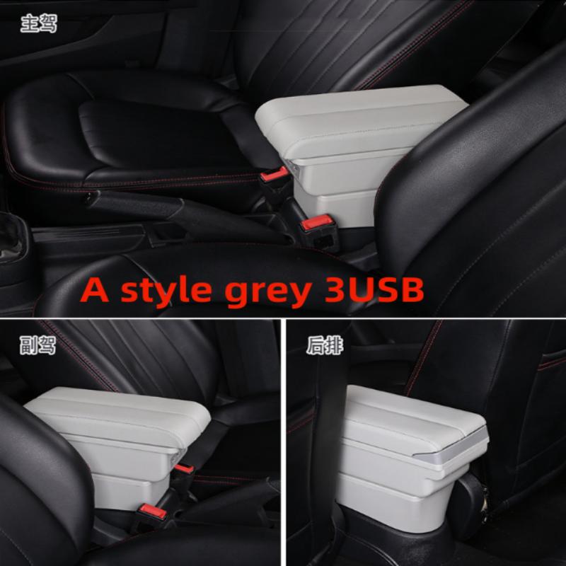For Peugeot 206 /207 Armrest Box Interior Parts Car Central Content With Retractable Cup Hole Large Space Dual Layer USB DOMEN