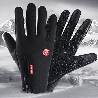 Winter Thermal Gloves Waterproof Windproof Gloves Snowboard Motorcycle Riding Warm Touch Screen Zipper Thermal Gloves