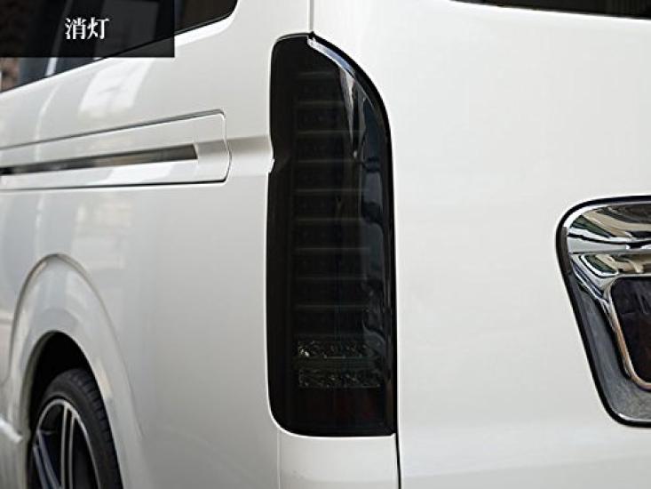 Regius Ace 200 Series 1st To 7th LED Fiber Black Smoke Tail Lamp TRISTAR'S [Hiace Generation]