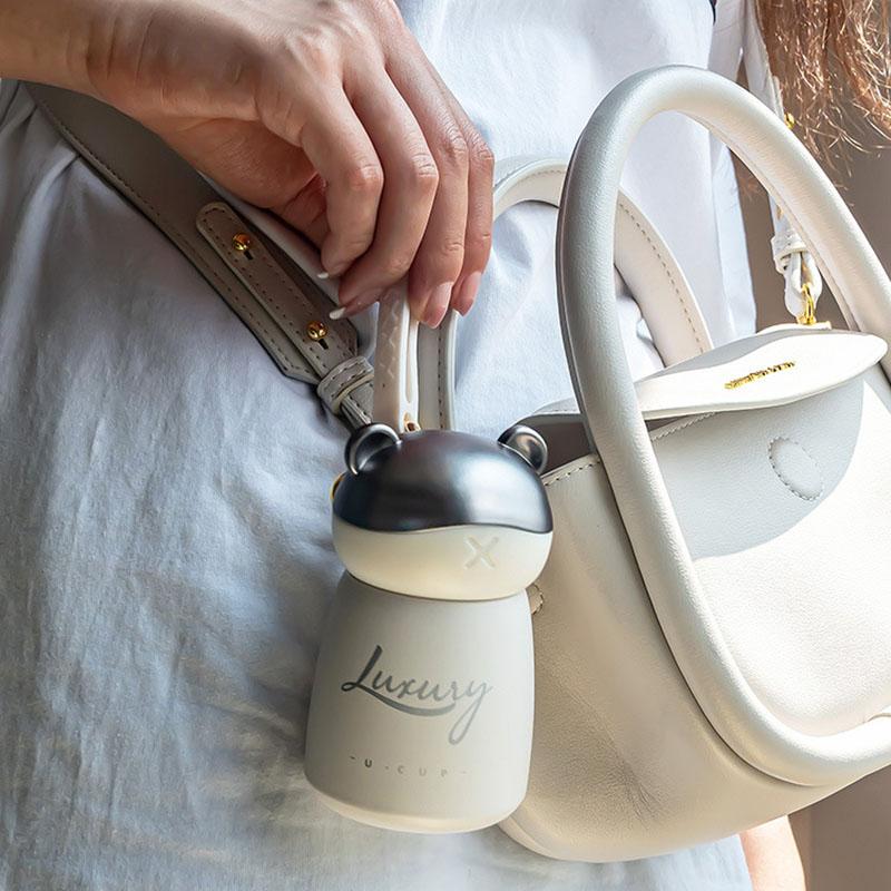 Neue Vakuum-Thermosflasche, isoliert, Edelstahl, niedliche Wasserflasche für Mädchen, Thermo-Kaffee-/Tee-Trinkflasche