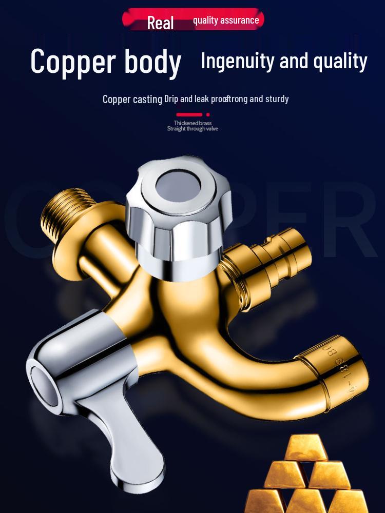 Dual-Outlet 3-Way Household Washing Machine Faucet