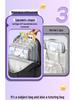 Transparent L-Shaped Mesh Zip Bag for Elementary Students