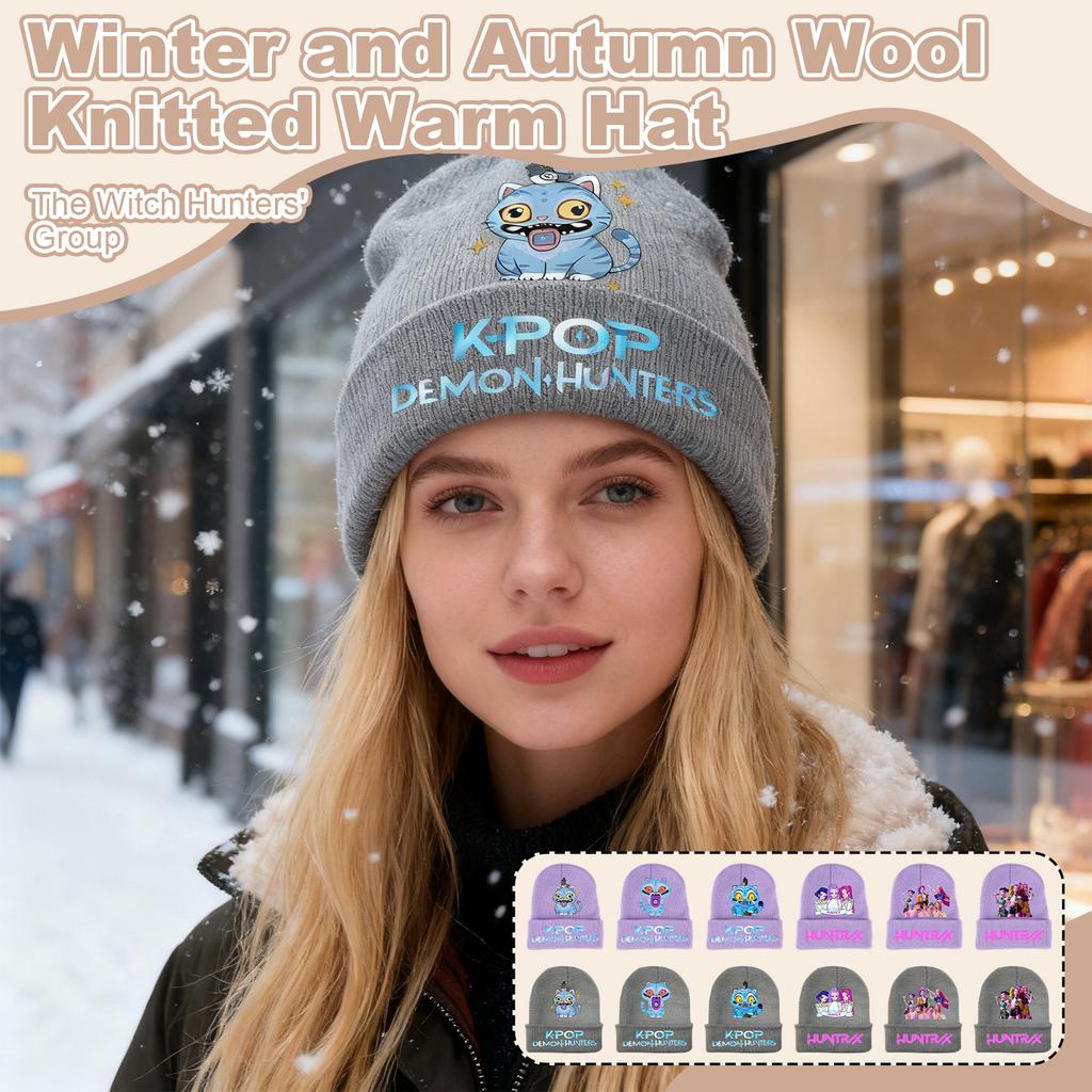 Group Surrounding Knitted Hat And Winter Wool Hat Outdoor Warm Wool Hat Couple Hat