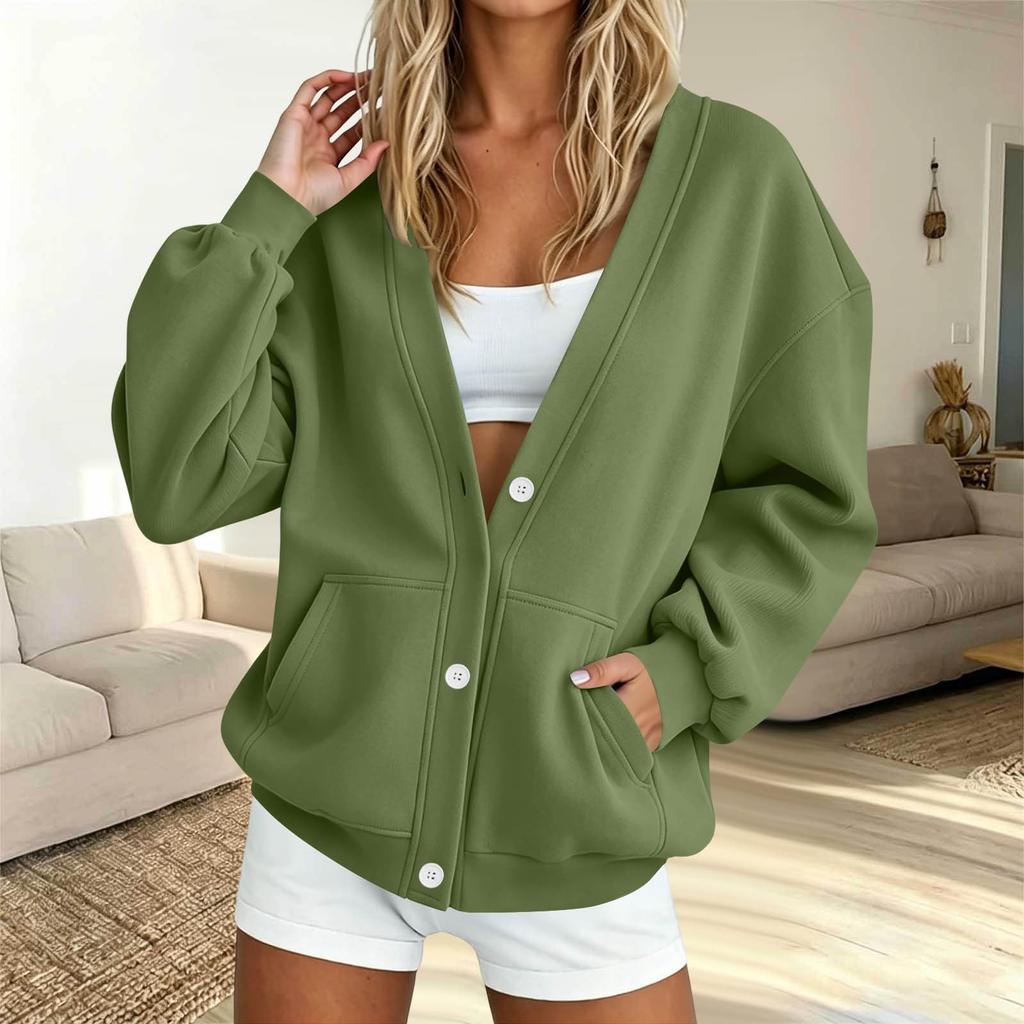 Women's Casual Color Long Sleeve Jacket for Everyday Wear
