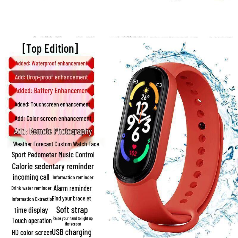 Unisex Smart Sports Bracelet with Pedometer, Health & Sleep Monitor, Vibration Alarm & Multifunction Watch