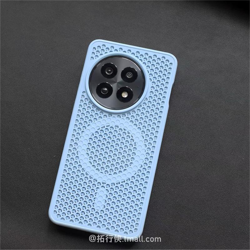 Honeycomb Mesh Cooling Magnetic Case For OnePlus 13 12 R ACE 5 Pro 3 One Plus 12 13R For MagSafe Protective Cover Fashion Shell