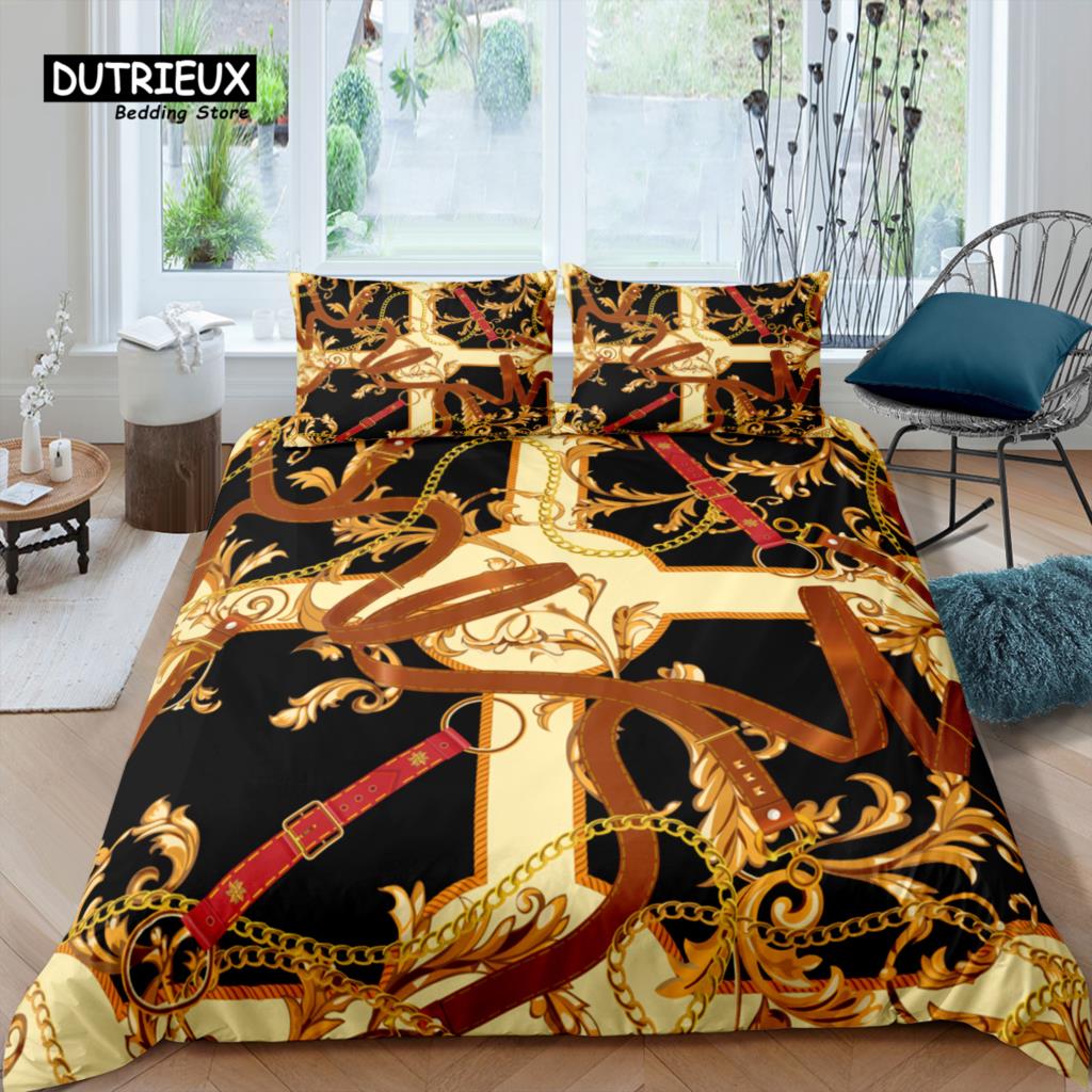 Home Living Luxury 3D Baroque Bedding Set Comfortable Duvet Cover Set Kids Bedding Set Queen and King EU/US/AU/UK Size