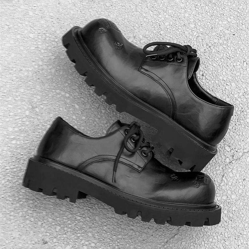 

Кожаная обувь для мужчин Натуральная кожа Обувь больших размеров Высококачественная дизайнерская формальная обувь Повседневная обувь Модная деловая 46 чёрный