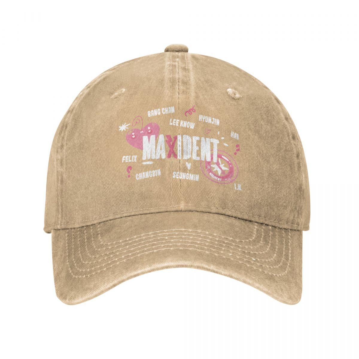 

MAXIDENT SKZ Stray Kids Baseball Caps kpop korean pop Distressed Denim Washed Hats Cap Vintage Outdoor All Seasons Travel Hat One Size