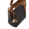 Daks Brown Leather Shoulder Bag With Logo Decoration Dcba6f867w3