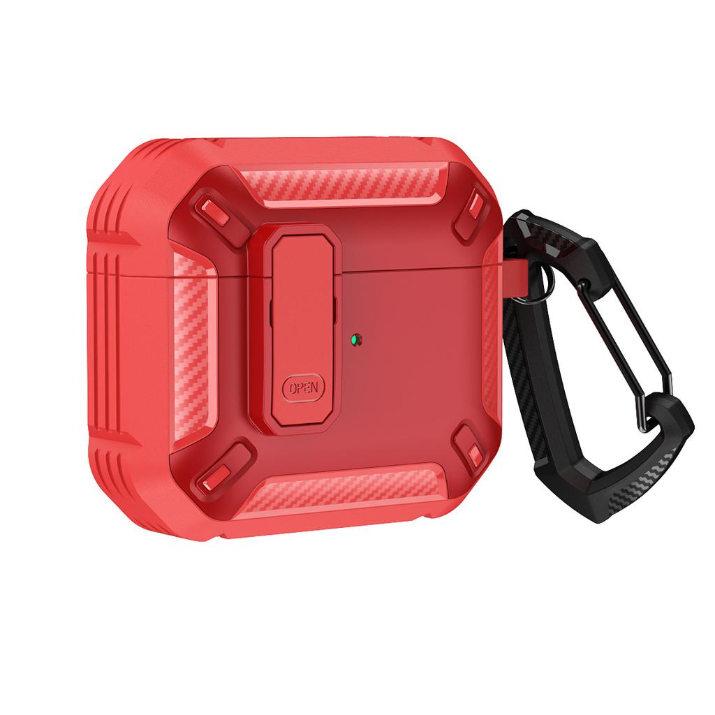 Earphone Cover For AirPods 3 2 1 Secure Lock Case Accessory Bluetooth Headset Protective Cover With Keychain For AirPods Pro 2 1