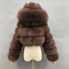 VAYLA Autumn Furry Cropped Faux Fur Coats Jackets Women Fluffy Top Coat Hooded Straight Short Winter Fur Jacket Fashion Streetwear New