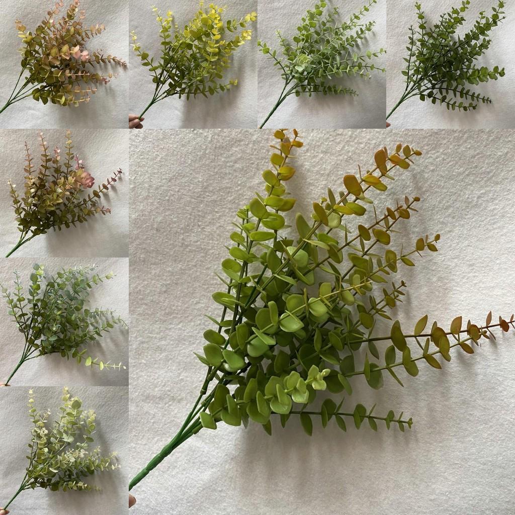 Artificial Eucalyptus Stems Plastic Faux Plants For Tabletop Decoration Gift