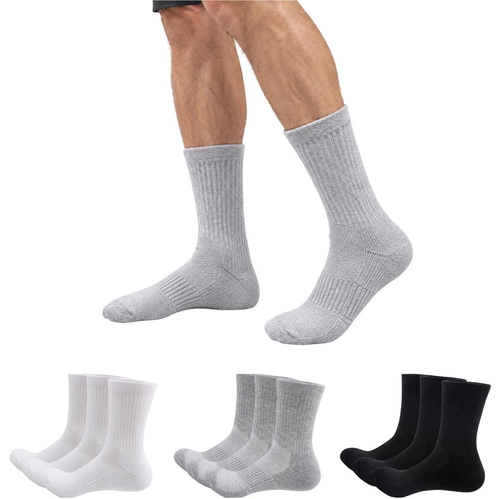 Men's Mid Calf Running Socks for Jogging Travel, Unisex Athletic Socks for Sports Enthusiasts