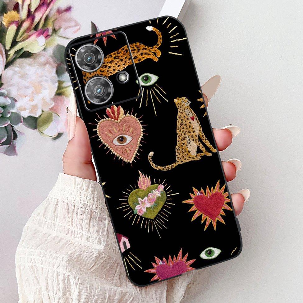 For Motorola Edge 40 Neo Case XT2307-1 Fashion Luxury Cute Cartoon Silicone Shockproof Bumper For Motorola Edge 40Neo Back Cover