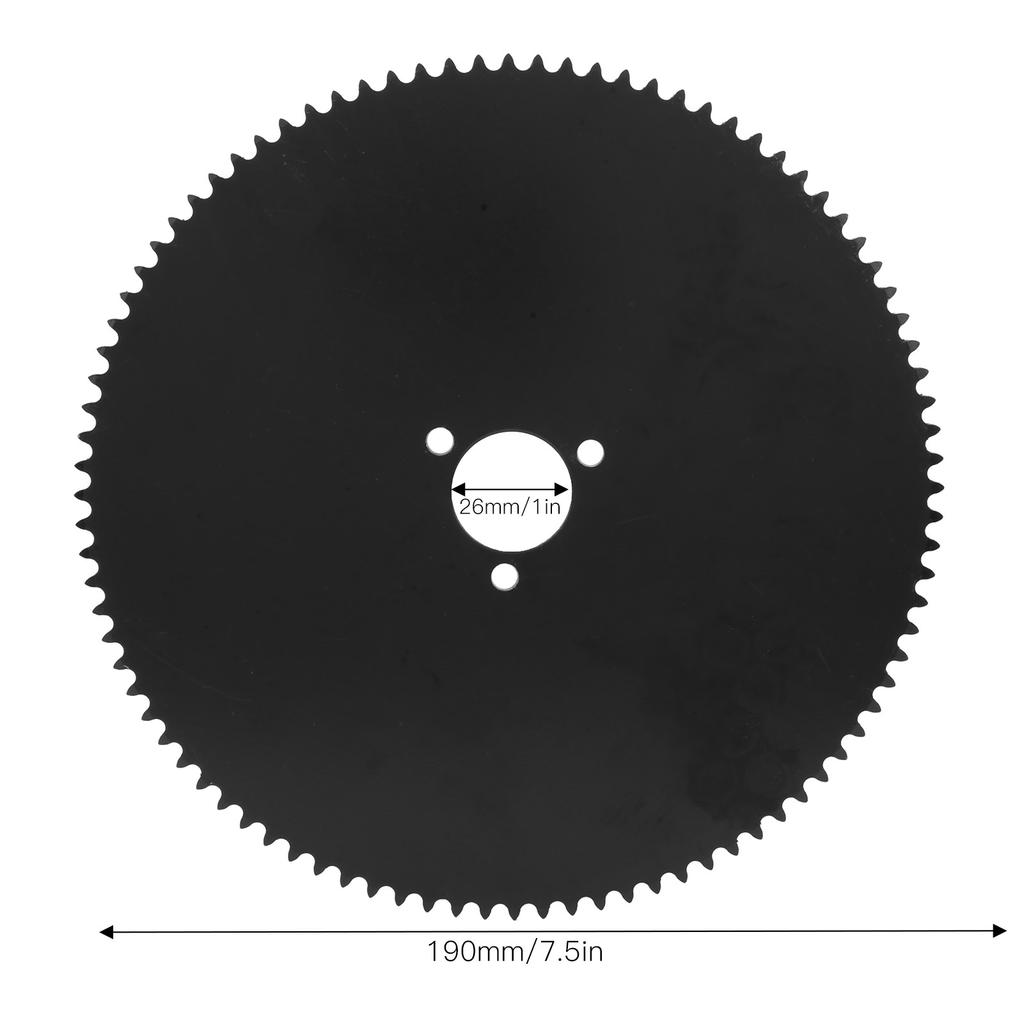 25H 92T Small Teeth Rear Chain Sprocket 1in Inner Diameter Replacement Part for Electric Scooter