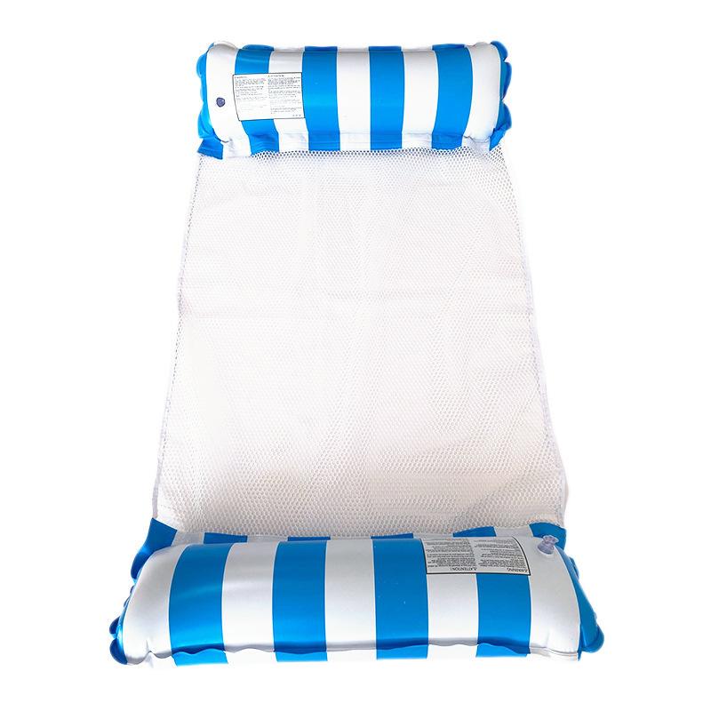 New Inflatable Floating Row Outdoor Foldable Backrest Clip Net Floating Bed Water Inflatable Supplies Deck Chair Floating Bed
