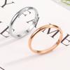 2MM Stackable Plain Band Rings Durable Titanium Steel Rings Simple Thin Rings  Wedding Ceremony