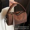 Suede bag women's autumn and winter 2025 new fashion niche design messenger bag matte retro portable pillow bag