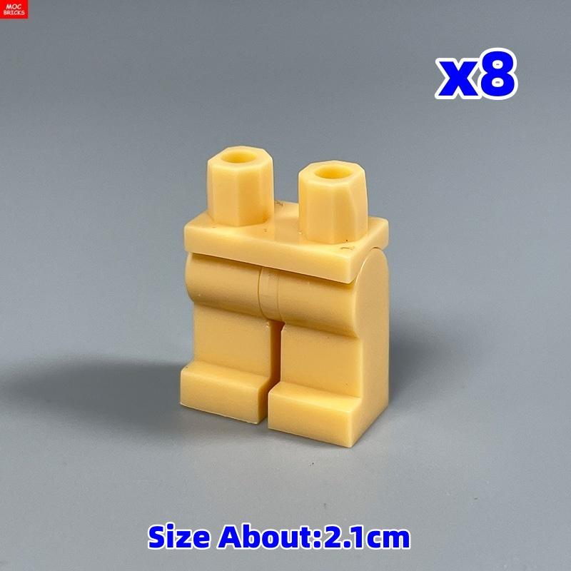 8pcs/lot MOC Bricks Blank Pants Legs Body Wear Figure Accessory Assembled Building Blocks Toy Kids Plastic Dolls