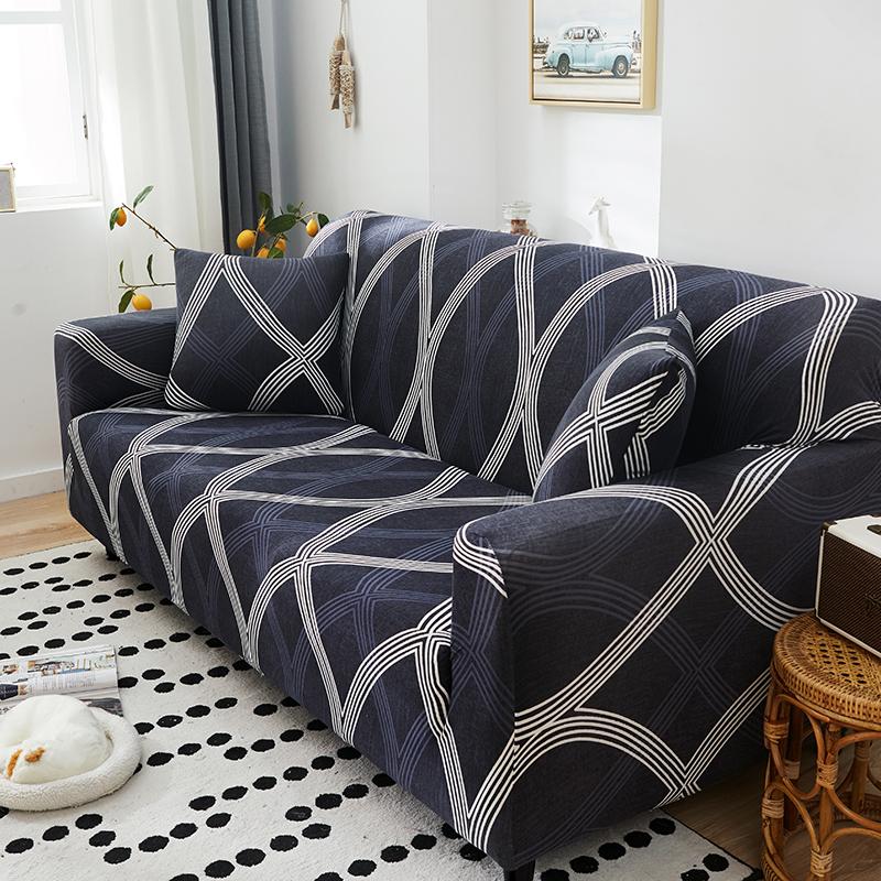 Stretch Couch Cover All-Inclusive Sofa Slipcovers For Kids Pets Washable Universal Furniture Protector With Elastic Bottom