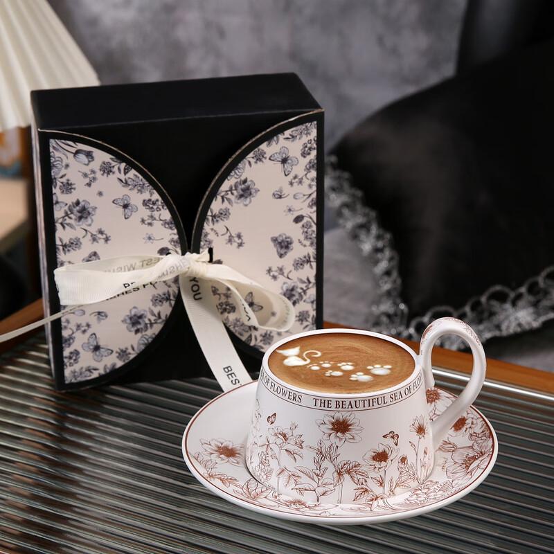 Hongyuetang Retro Keramik Kaffeetasse & Untertasse Set