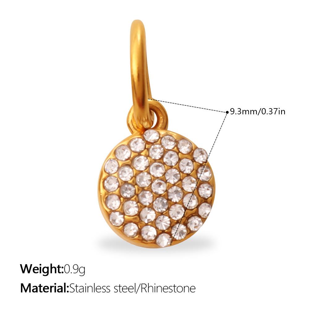 Exquisite Shining Diamond-Encrusted Gold Pendant, High-End Temperament, Light Luxury Earrings, Necklaces, Jewelry Accessories