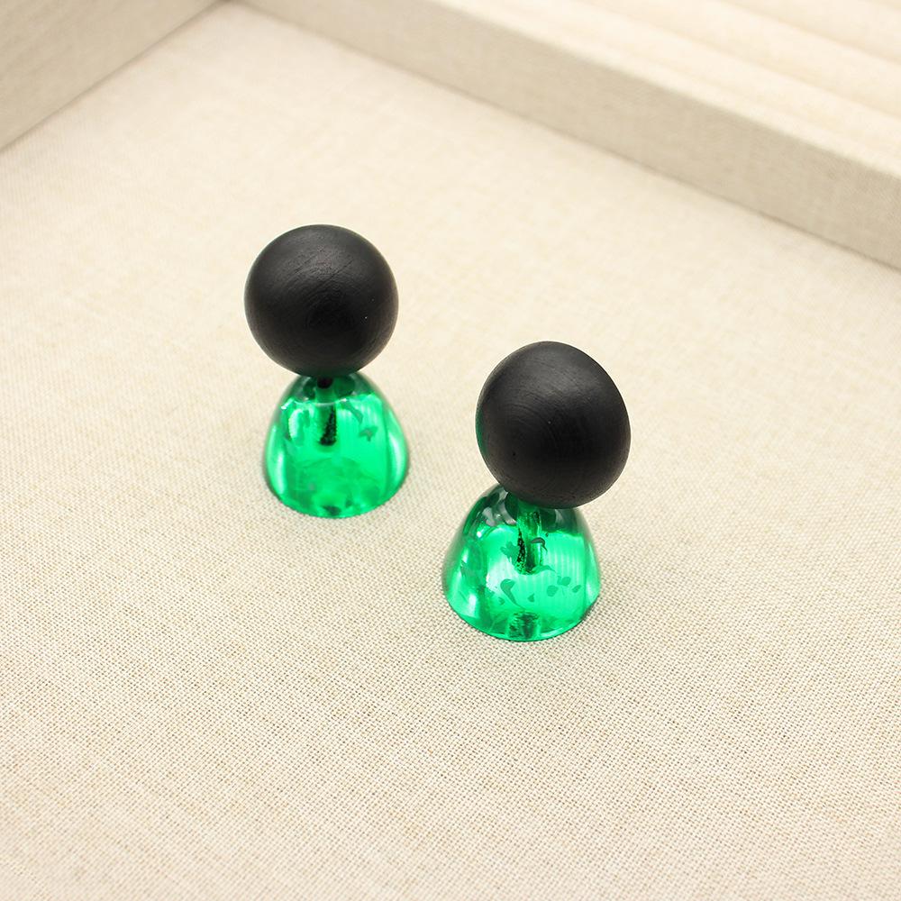 MONIES Jelly Glass Tassel Earrings: Luxurious Fragrant Style with Shell Details for Women