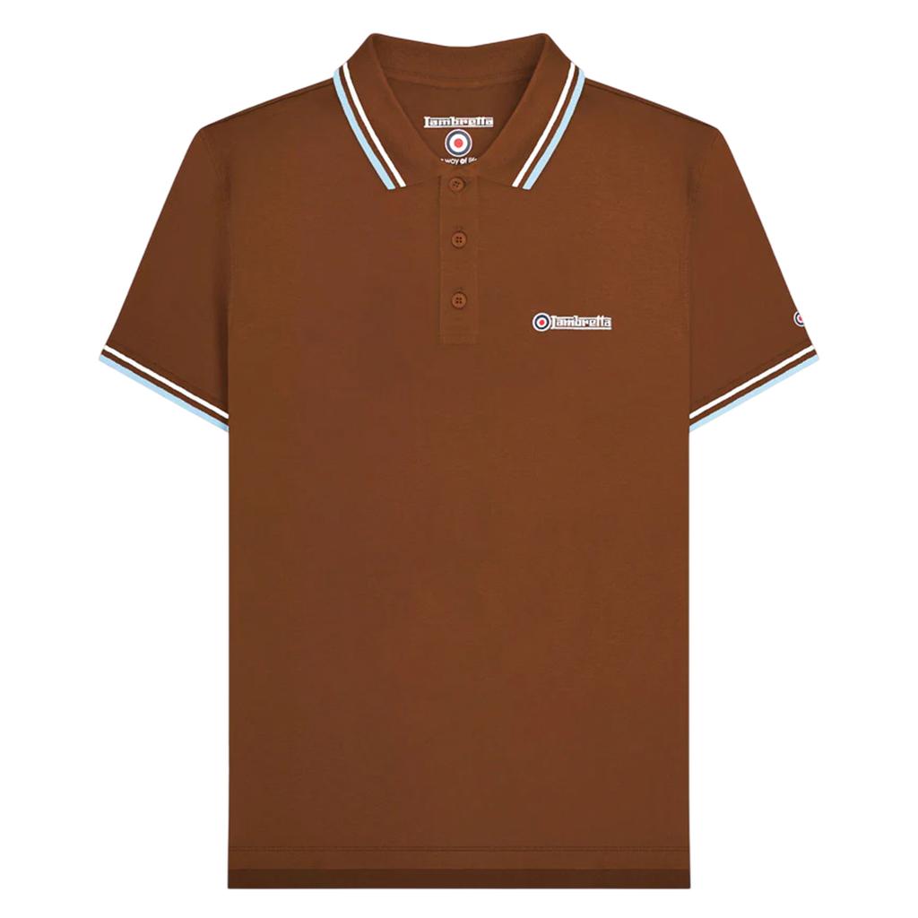 LAMBRETTA Mens SS25 Twin Tip Polo Shirt