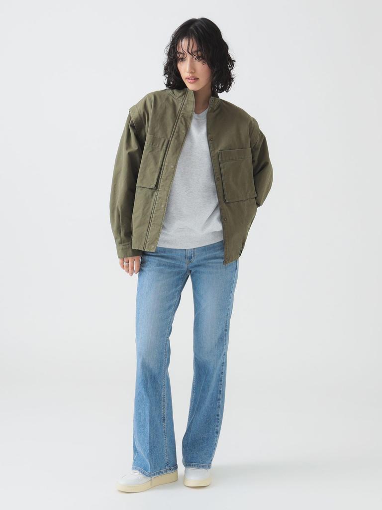 B:MING LIFE STORE by BEAMS Women's 2-Way Military Blouson (Sizes S-M) in OLIVE M