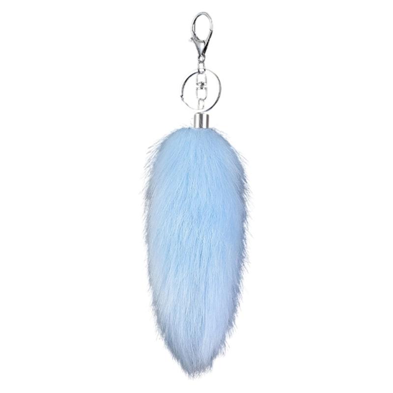 Stylish Artificial Animal Tail Keychain Soft Plush Key Ring Versatile Bag Decoration Youth Fashion Accessory for Purse