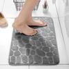 Memory Foam Embossed Velvet Carpet Bathroom Living Room Non-Slip Mat Cobblestone Floor Mat Home Furnishings