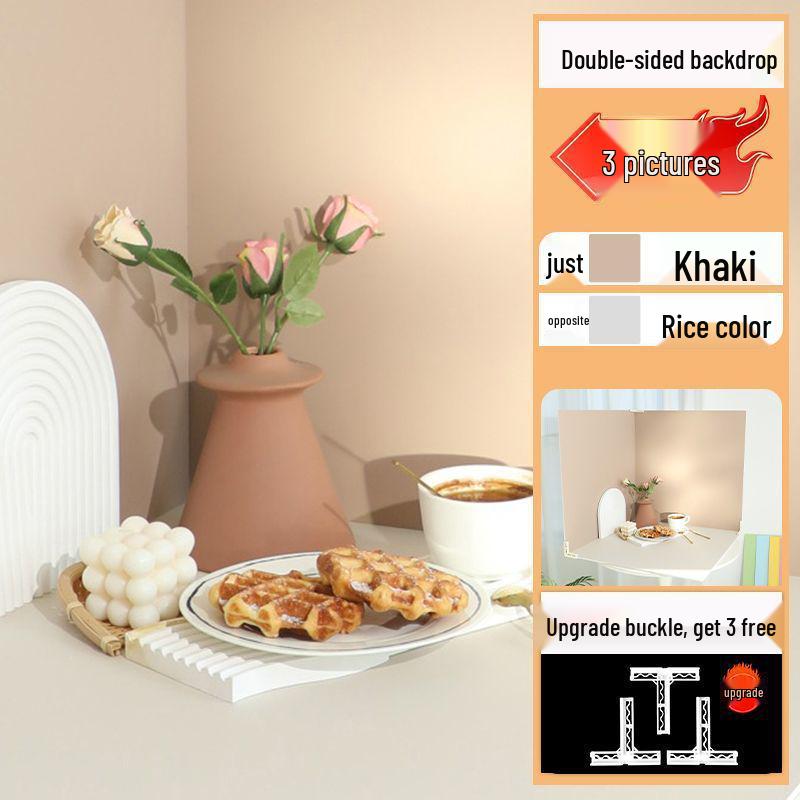 Solid Color Photography Backdrop - PVC Film for Cosmetics, Still Life, Cakes, and Food Photography Props