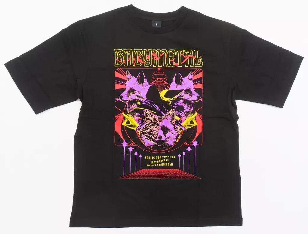 BABYMETAL Colorful Foxes T T-Shirt Black L World Tour 2023 Tee 3XL