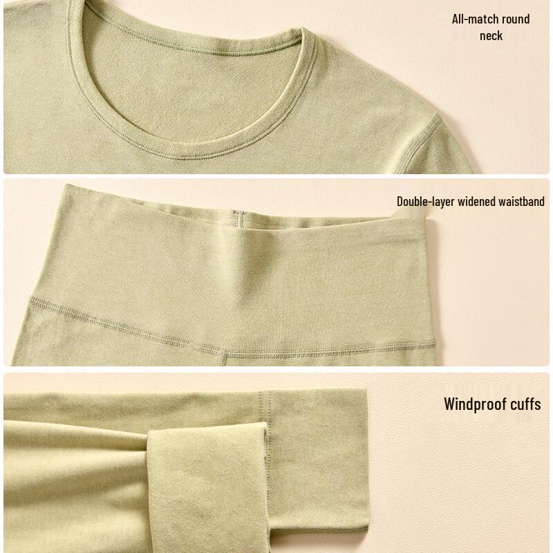 Odifen Women's Seamless Thermal Underwear Set - Camellia Oil Antibacterial