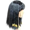 Cleopatra Cosplay Wig Ancient Egypt Queen Cosplay Vintage Braided Black Hair Gold Balls Decoration Halloween Party Wigs  +WigCap