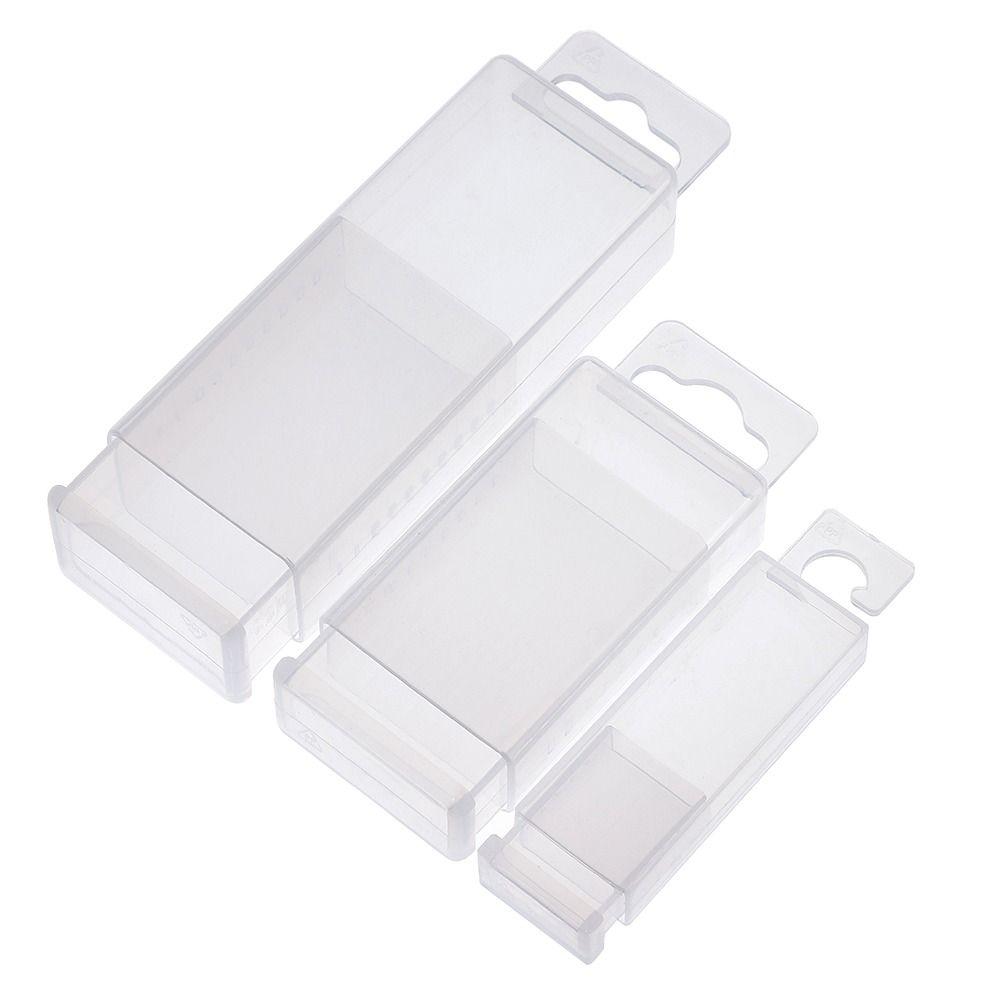 1Pcs Adjustable Height Drill Tool Box Plastic Clear Twist Drill Boxes Telescoplc Rectangular Parts Storage Case