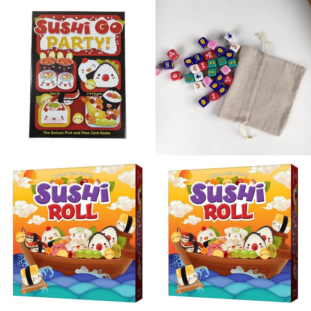Juego de Mesa Sushi Go Party con Material de Papel para Noche de Juegos en Familia y Diversión en Fiestas