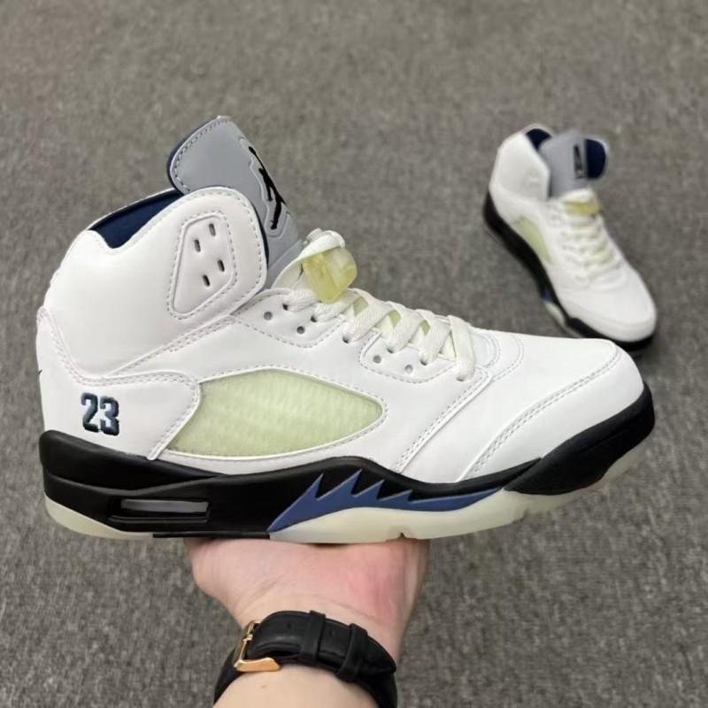 Men Women Basketball Shoes Low Top Synthetic Leather Breathable Outdoor Court Sneakers AJ5 Style