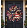 250th Anniversary Patriotic Wreath, 3D Eagle Commemorative Wreath, Patriotic Door Knob, Red, White and Blue Wreath