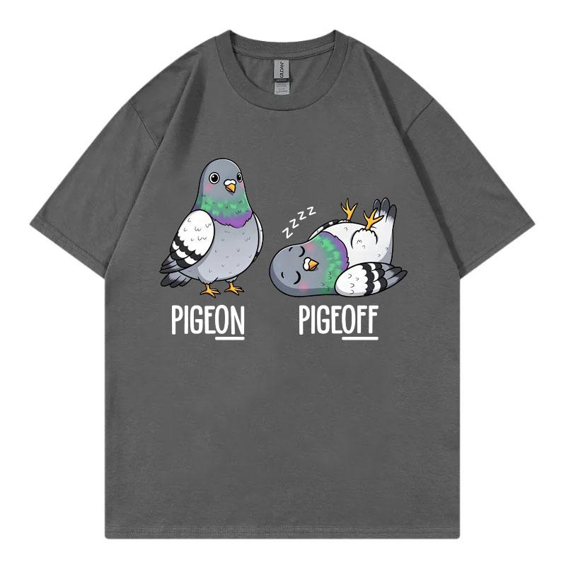 Taube An Taube Aus Lustiges Vogel Meme T-Shirt Hohe Qualität Mode Übergroßes T-Shirt Unisex Unisex Freizeit 100% Baumwolle Sommer T-Shirts