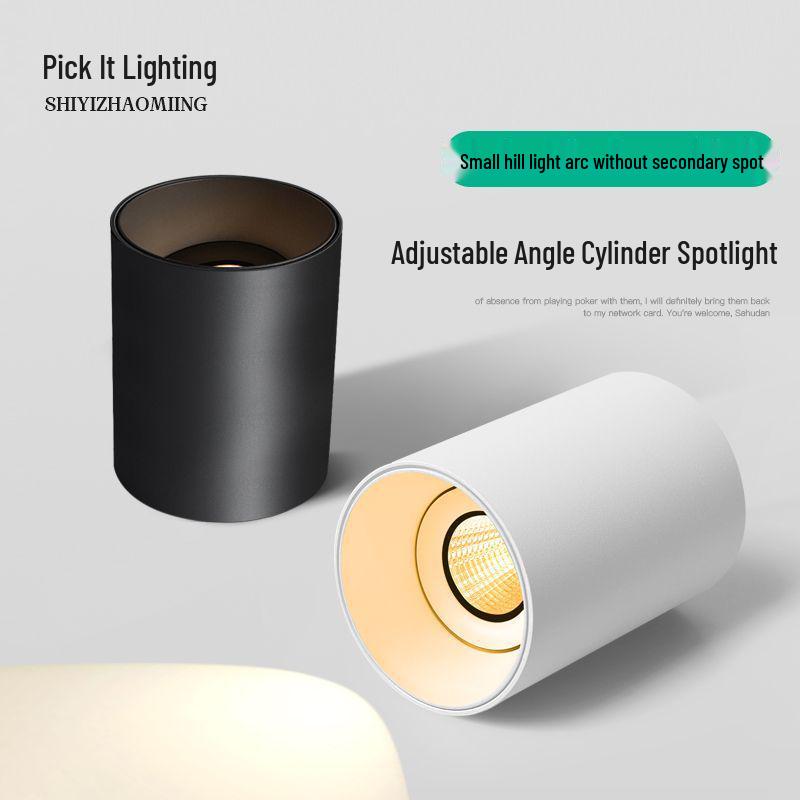 Compact Adjustable Angle LED Ceiling Spotlight for Bedrooms and Living Rooms