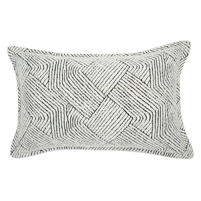 Geometric Wool-Blend Pillowcase for Living Room Sofa Cushion Cover A Stylish Comfort Indulgence