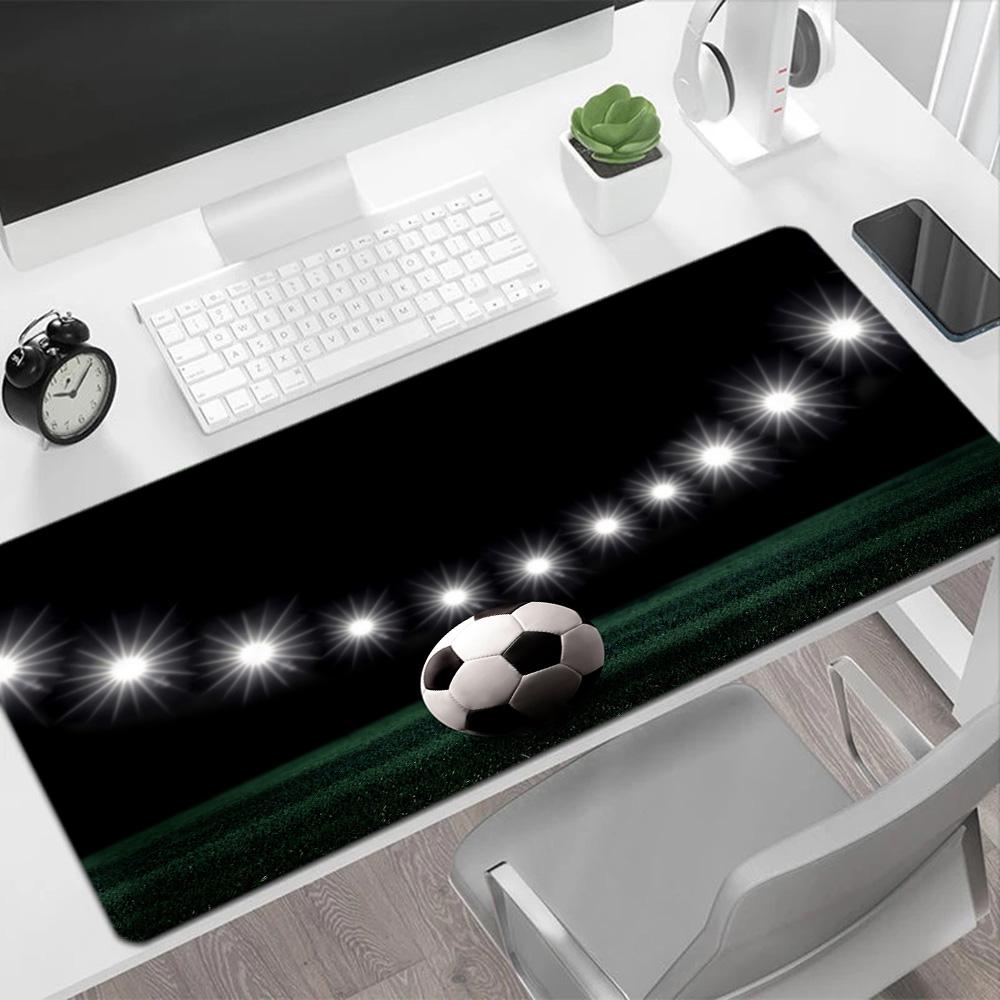 Soccer Ball Field Large Mouse Pad Keyboard Mat Desktop Mouse Pad Non-Slip Rubber Base Office Desk Accessory