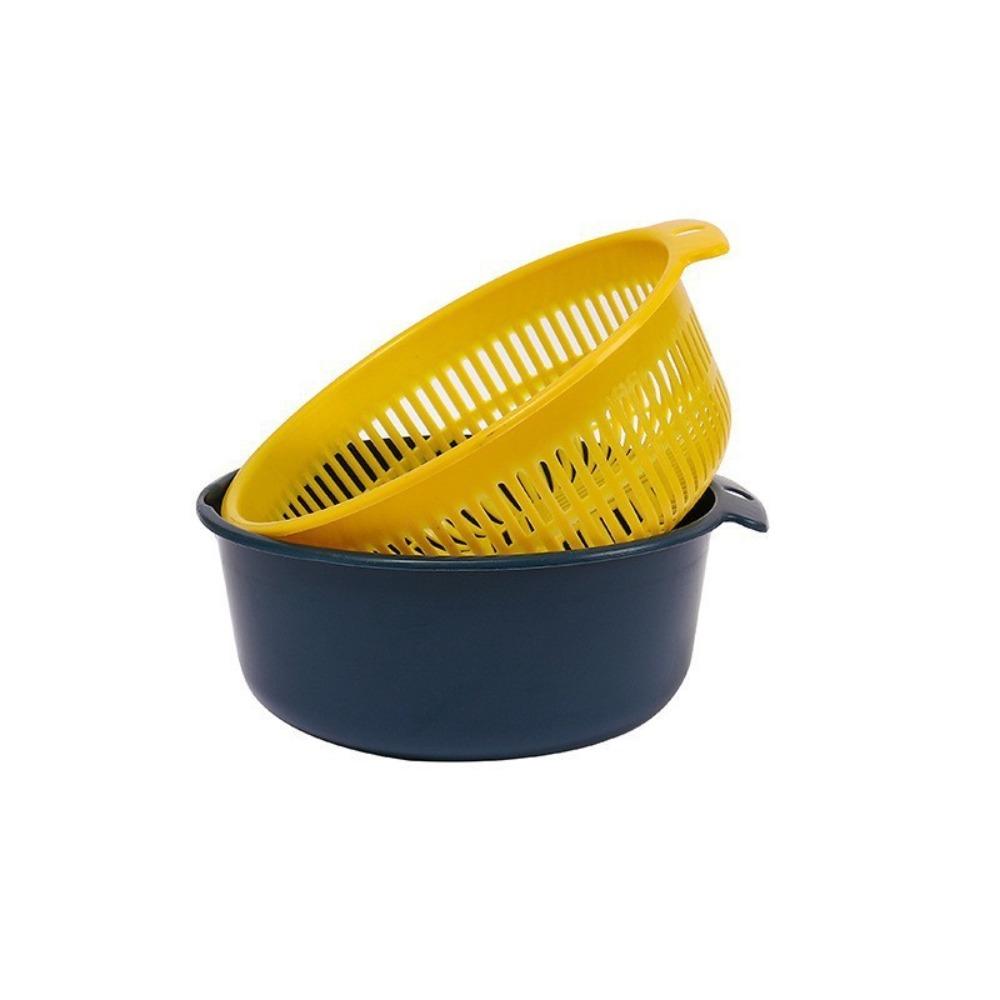 Fresh Vegetable Wash & Drainer Basket Storage Basket Double Layer Drain Basket  Kitchen Tools